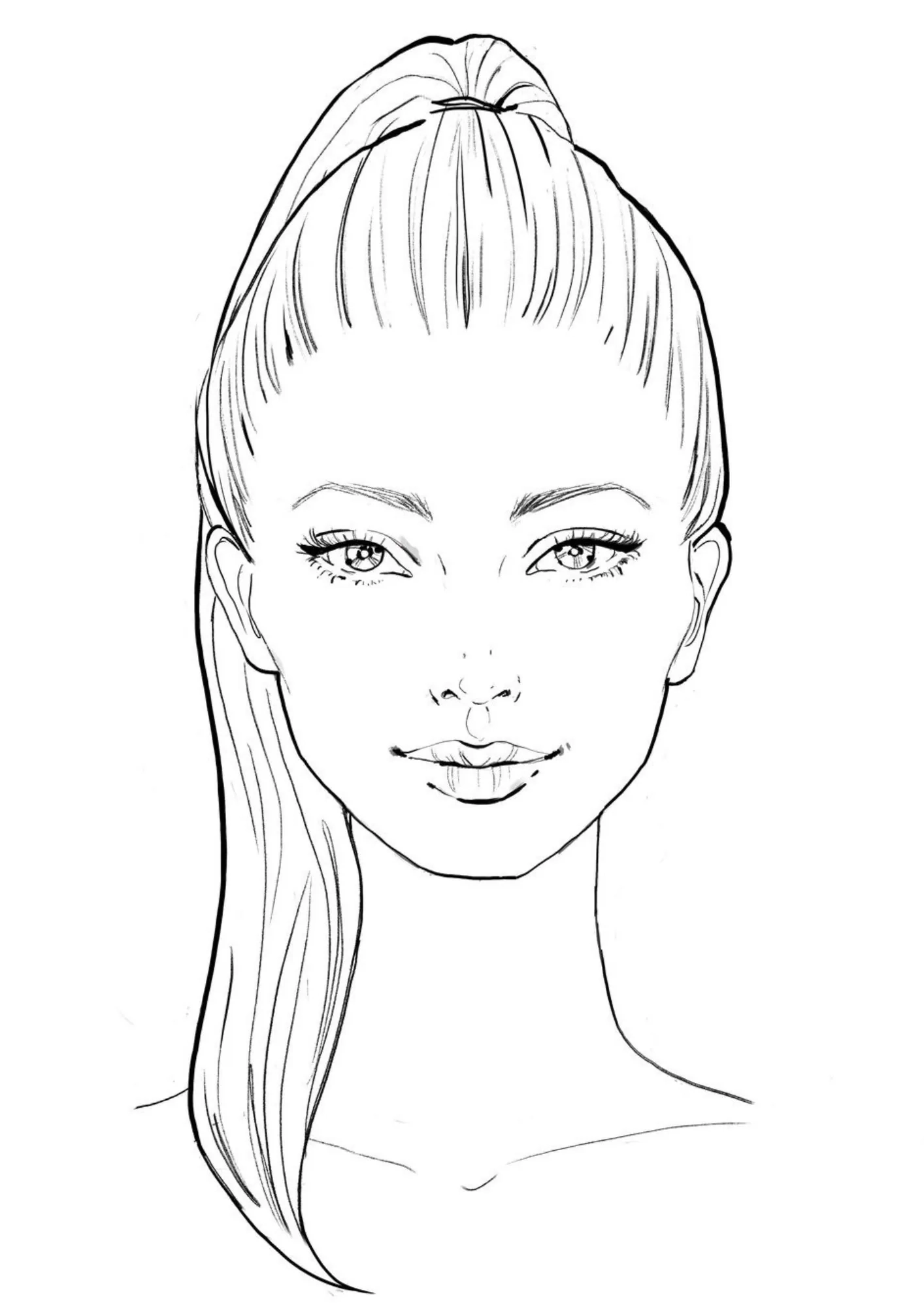 Makeup Face Chart Face Chart Practice Sheets Printable Makeup 