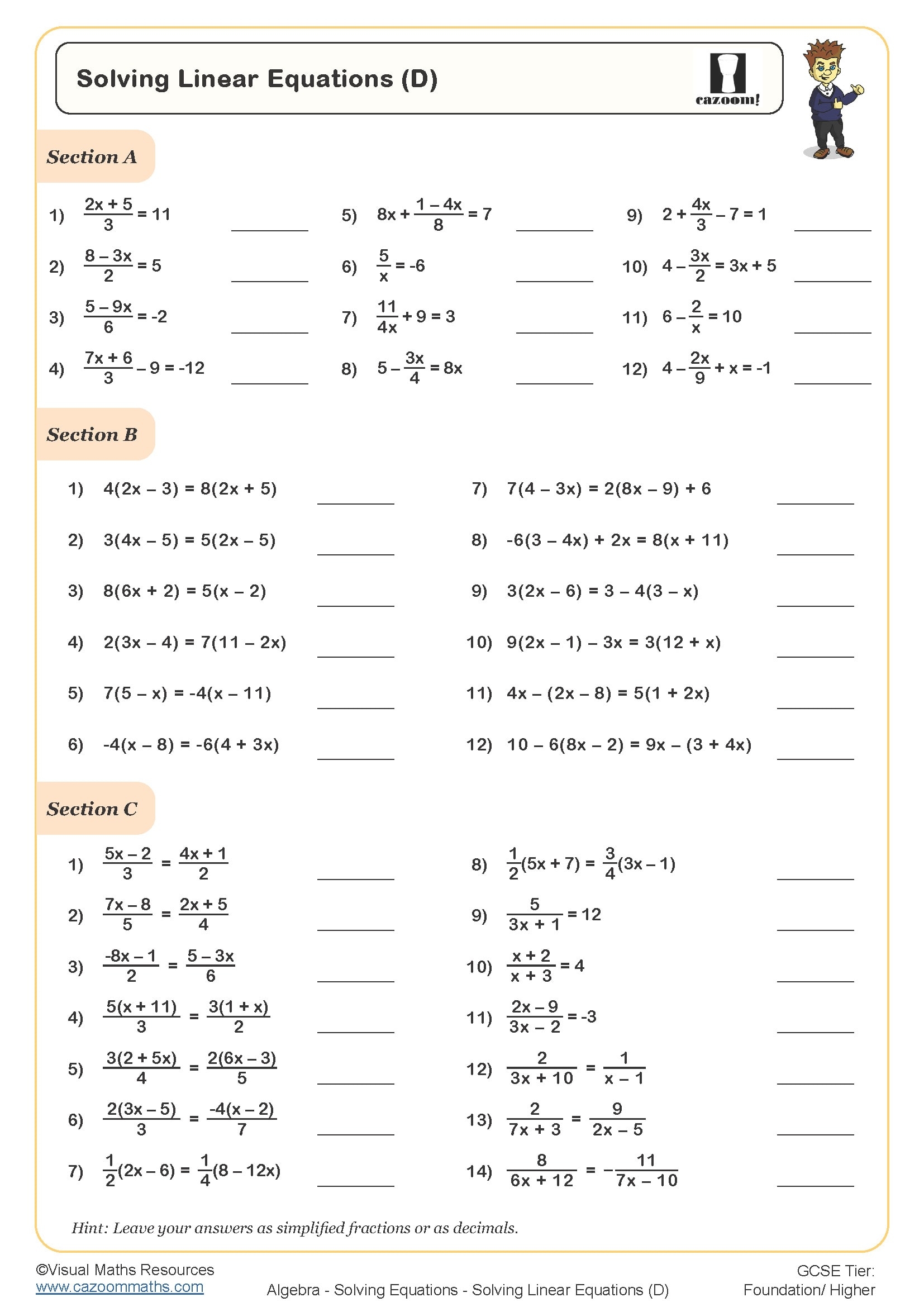 Maths Worksheets KS3 amp KS4 Printable PDF Worksheets Worksheets 