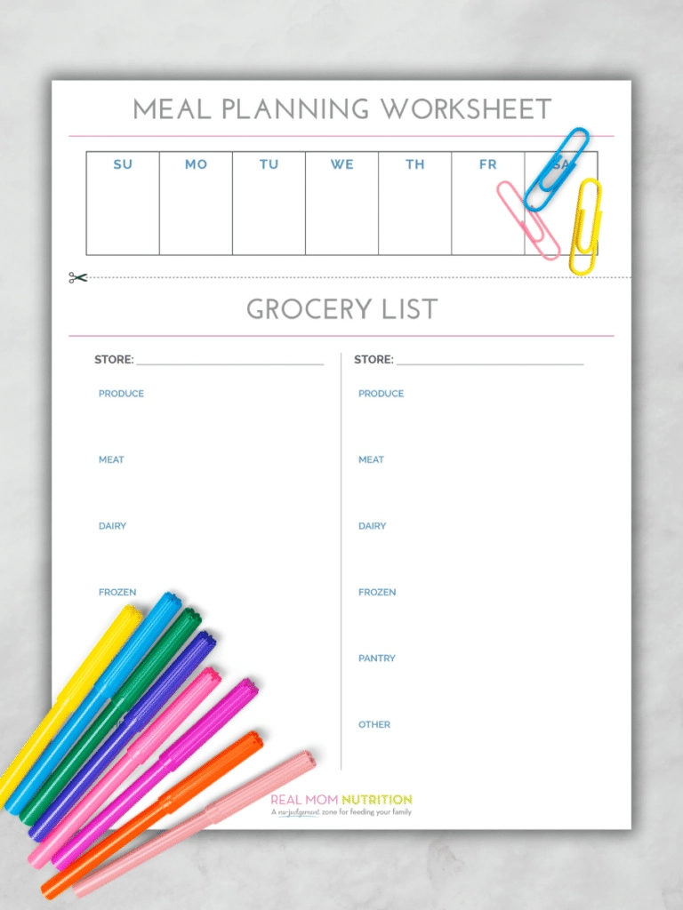 Meal Planning Worksheet To Save Time amp Money Free PDF 