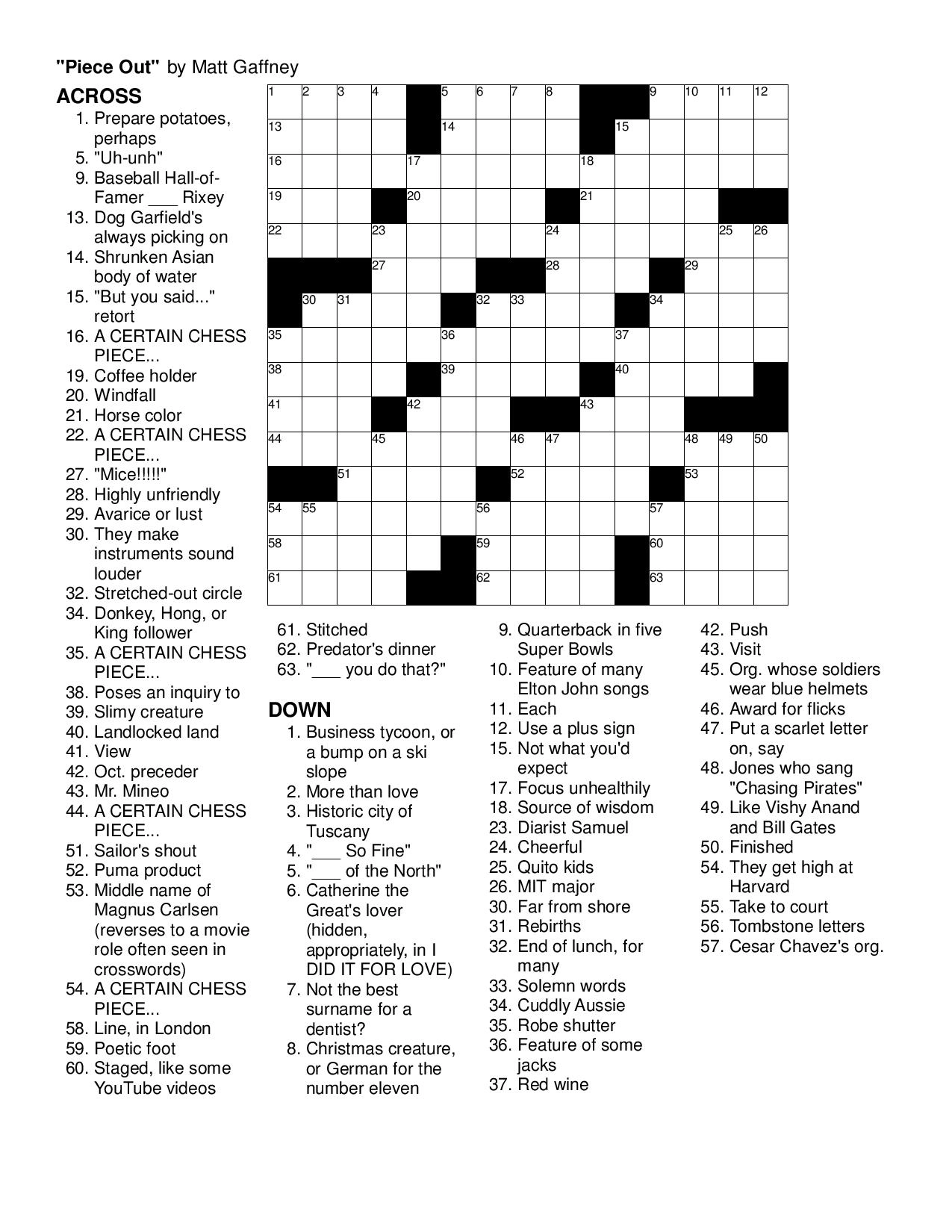 Merl Reagle Crosswords