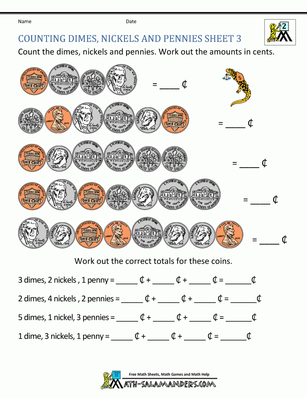 Free Printable Second Grade Math Worksheets