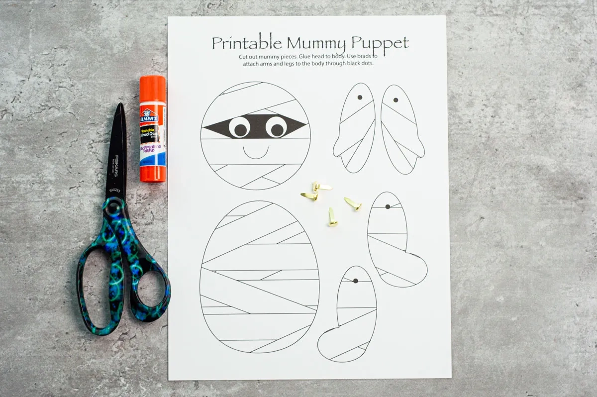 Mummy Puppet Cut Out Craft For Kids Free Printable Homan At Home