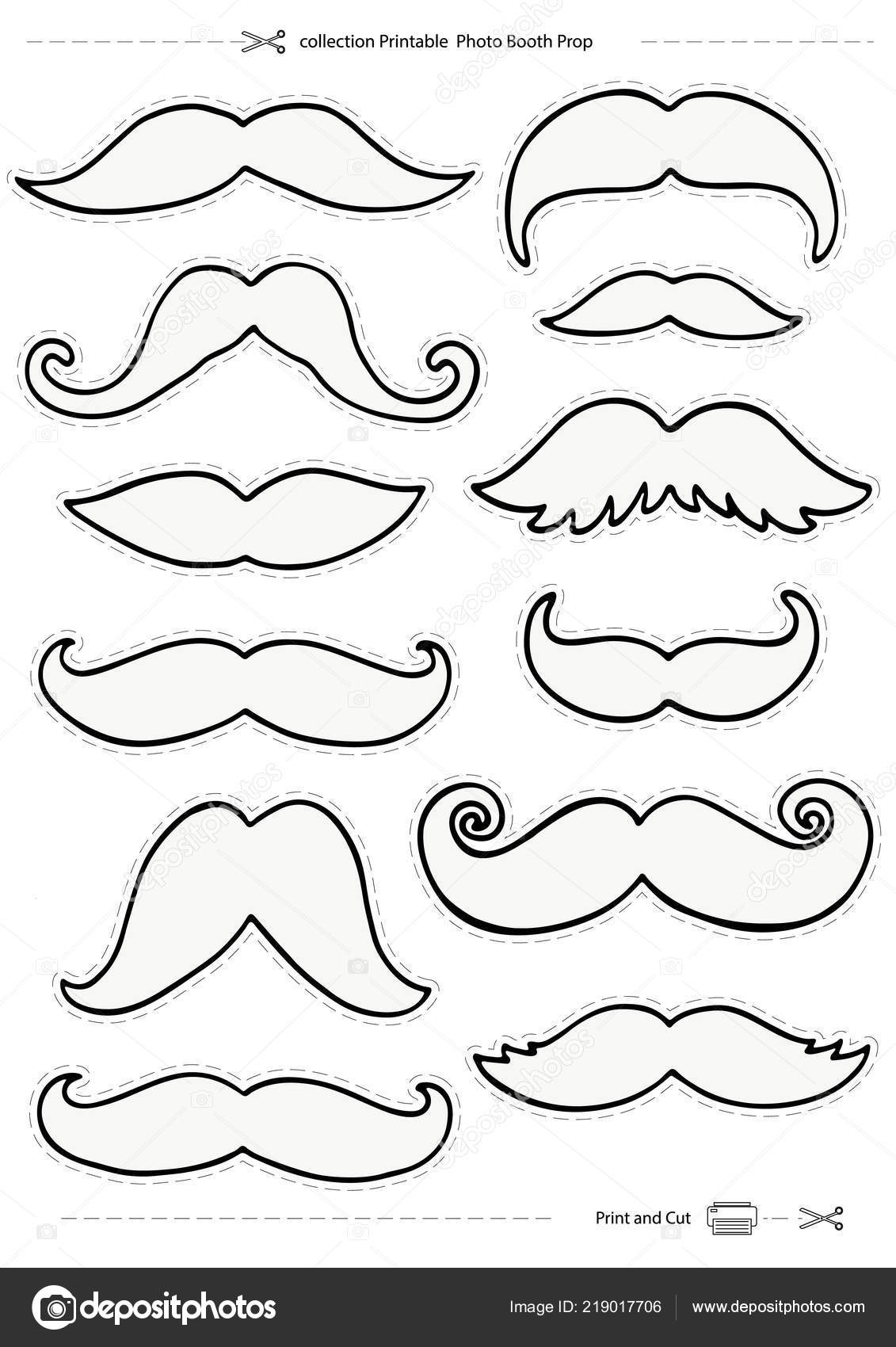 Moustache Printable Template