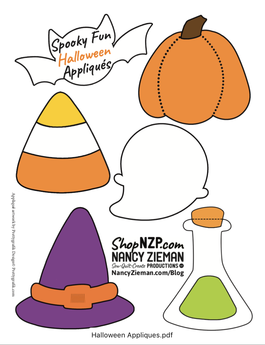 Nancy Zieman The Blog Halloween Applique Coaster Sewing Tutorial 