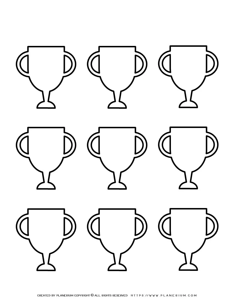 Trophy Template Printable