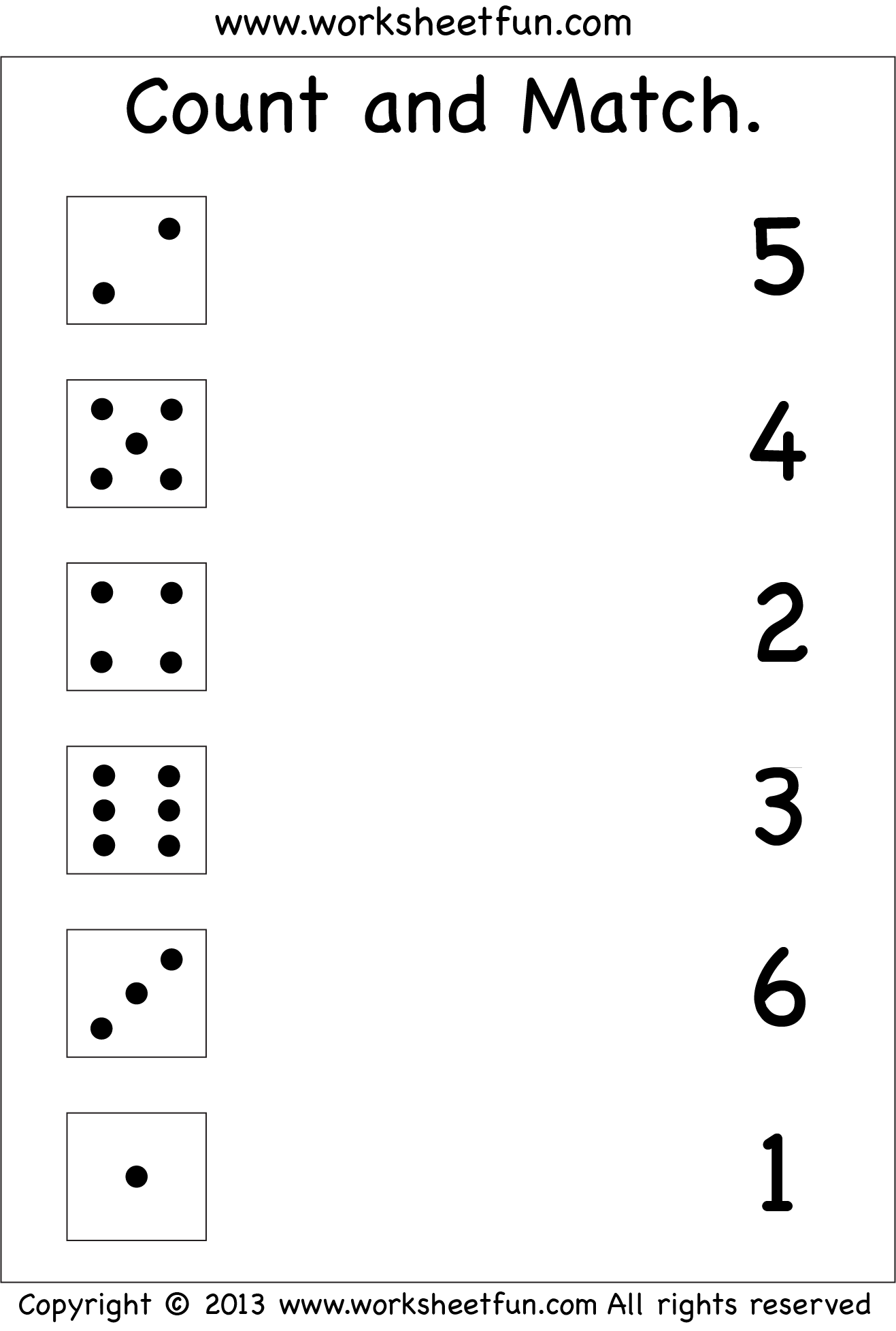 Numbers Count And Match FREE Printable Worksheets 