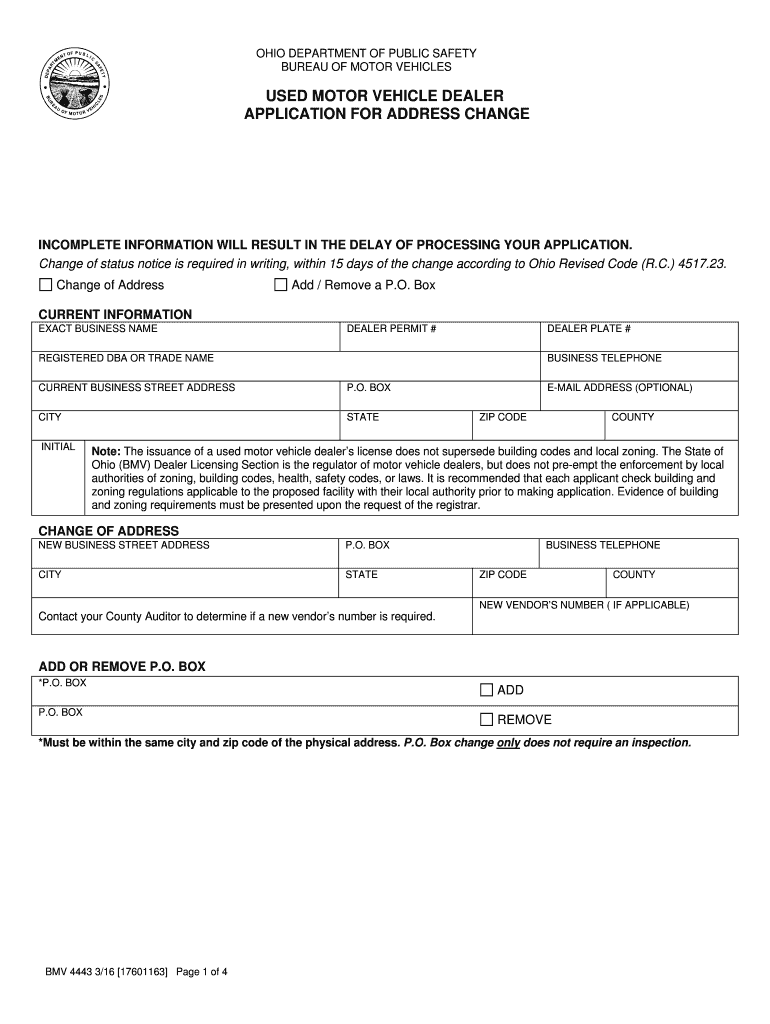 Ohio Bmv Form 5736 Printable