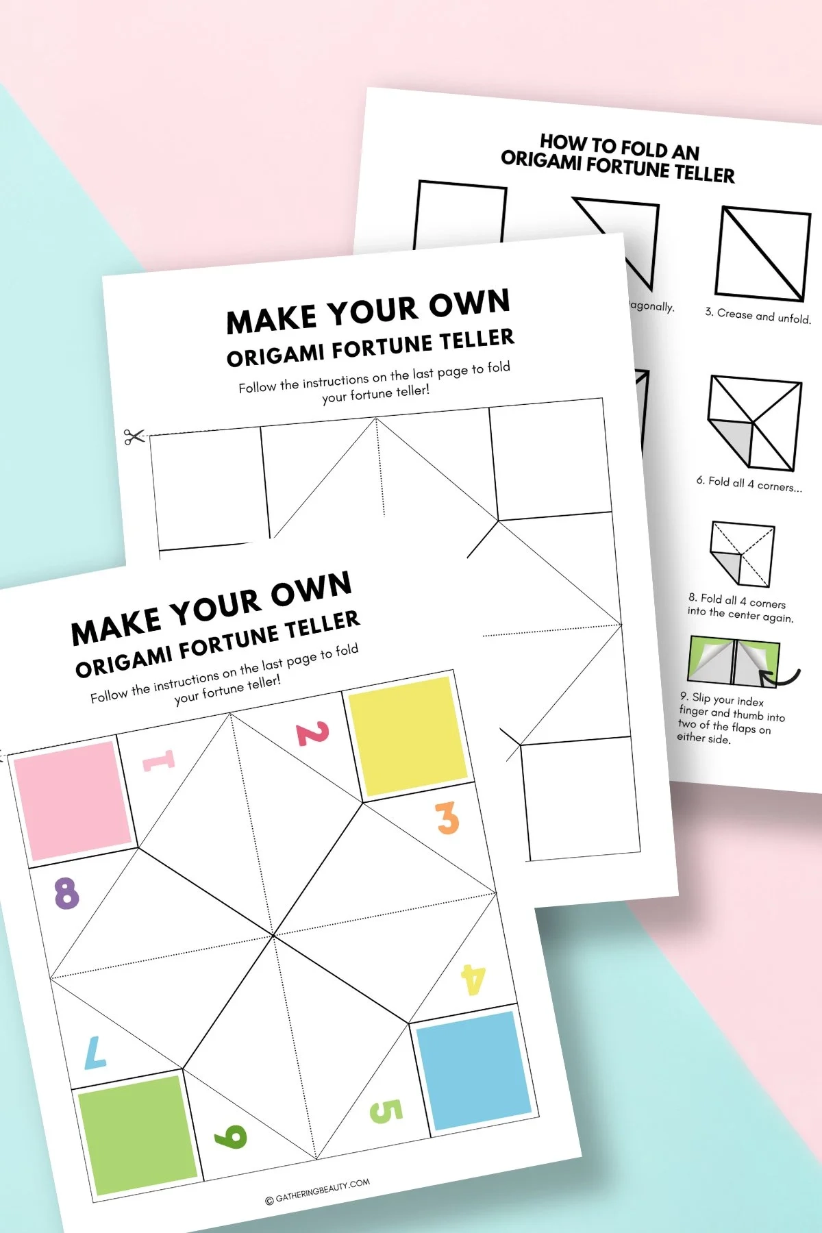 Printable Fortune Teller Template