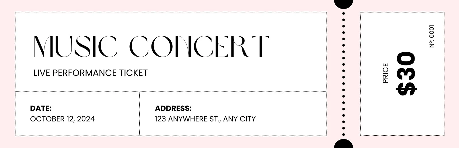 Printable Ticket Template