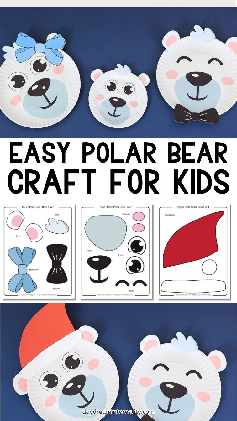 Paper Plate Polar Bear Craft For Kids FREE PDF Template 
