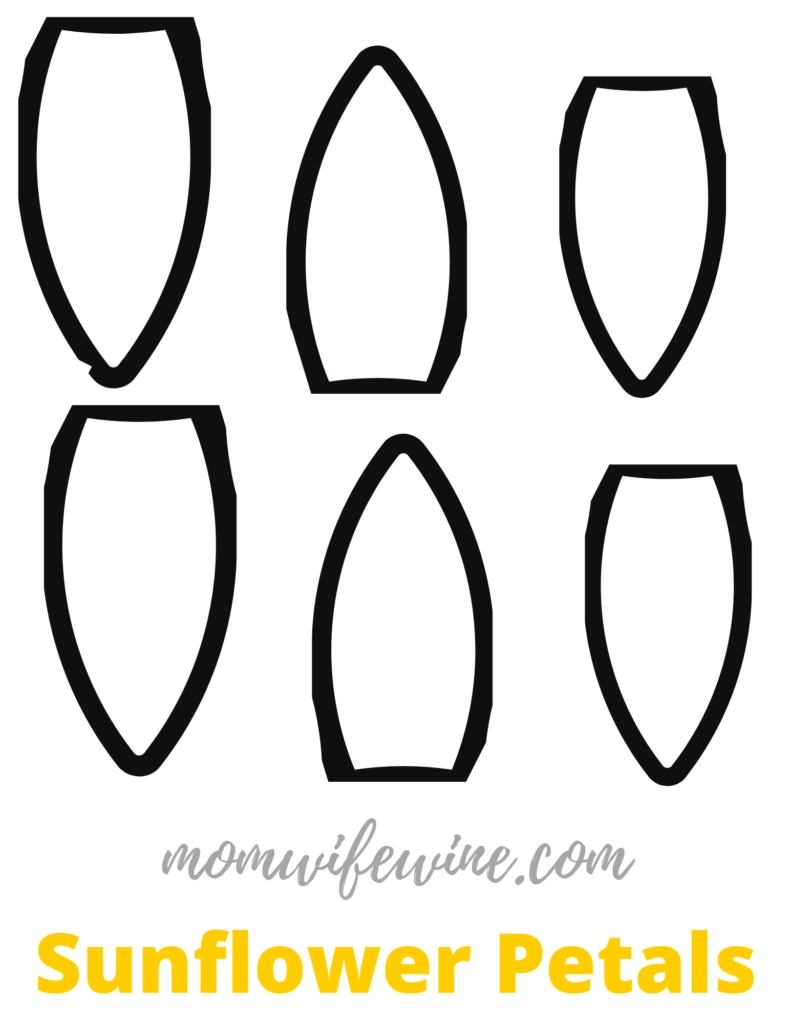 Printable Sunflower Petal Template