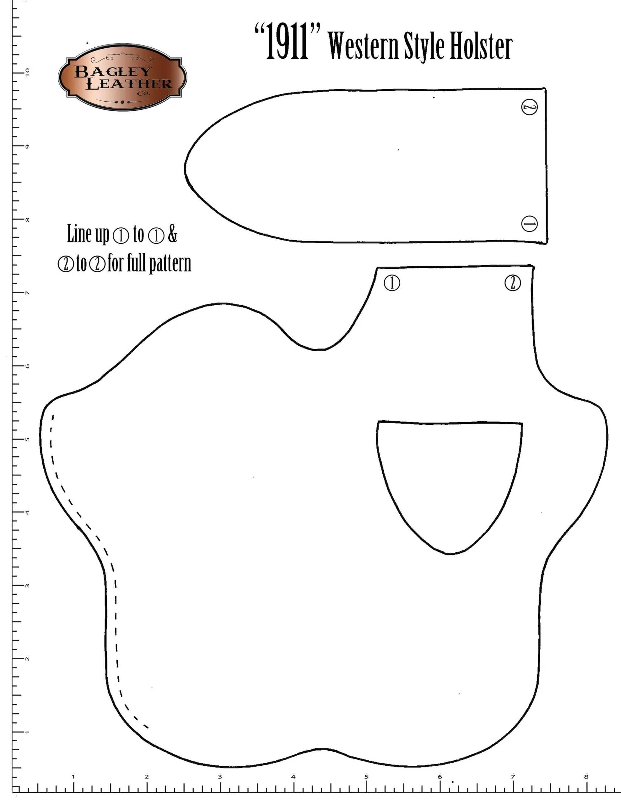 PDF Pattern For 1911 Western Style Holster Etsy Ireland