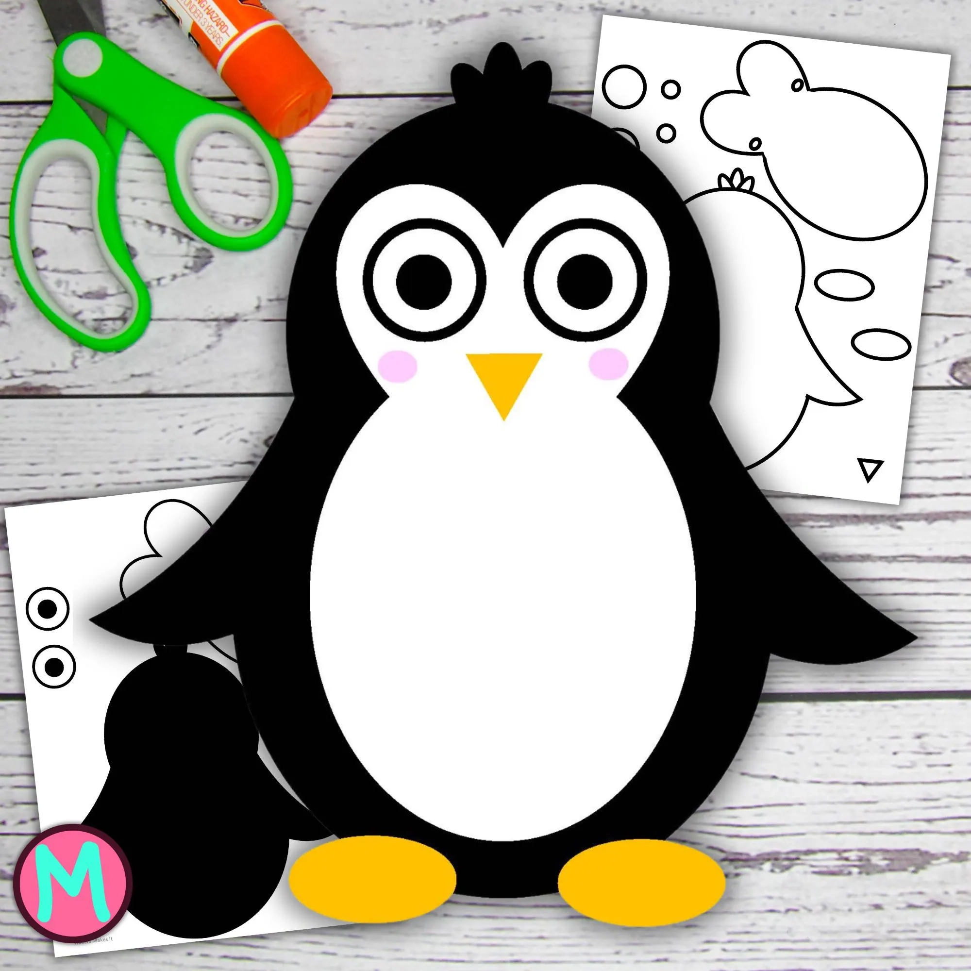 Printable Cut Out Penguin Template