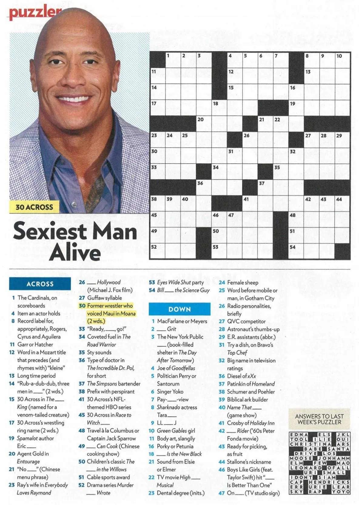 People s Magazine Crossword Puzzles Printable