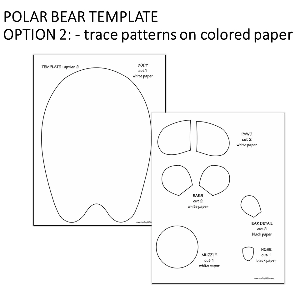 Polar Bear Craft Printable Non Toy Gifts
