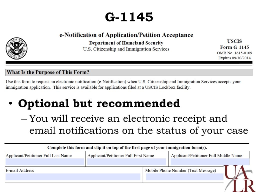 PPT Instructions For I 765 And G 1145 For Standard OPT 