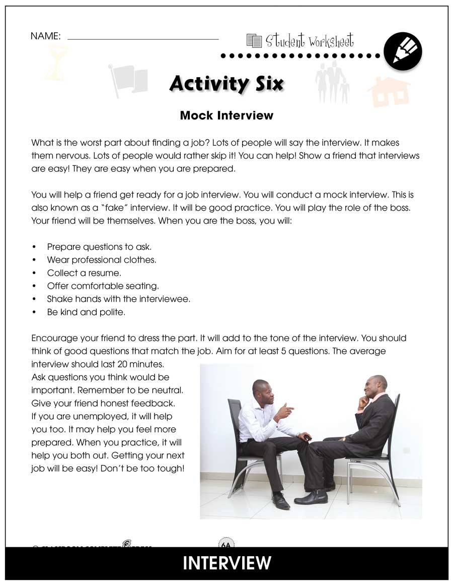 Worksheets For Job Skills