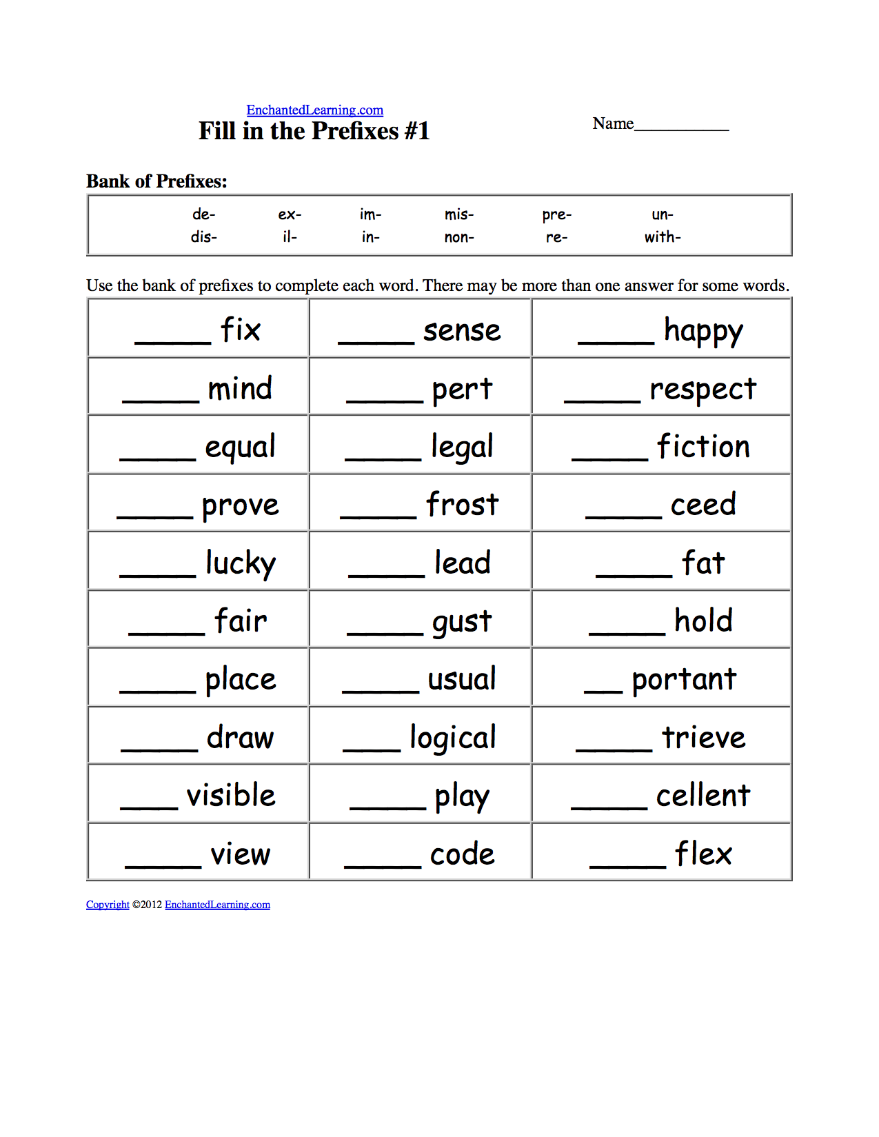 Prefix And Suffix Worksheet For Grade 3 Free Printable For Kids 