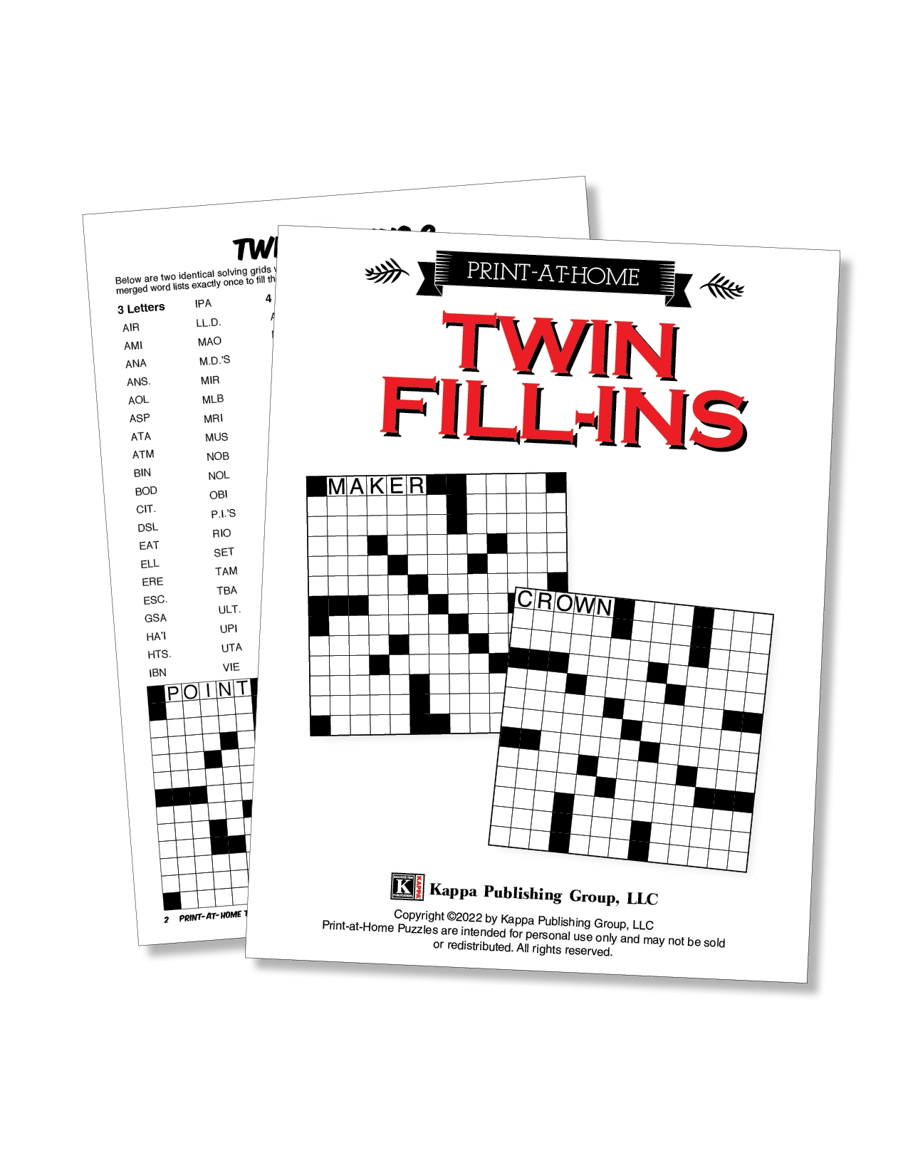 Double Crossword Puzzles Printable