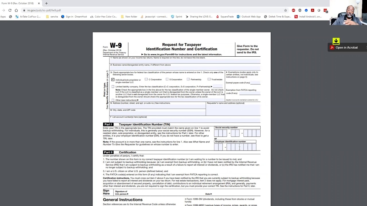 Print Your 2021 W9 So You Can Get Paid