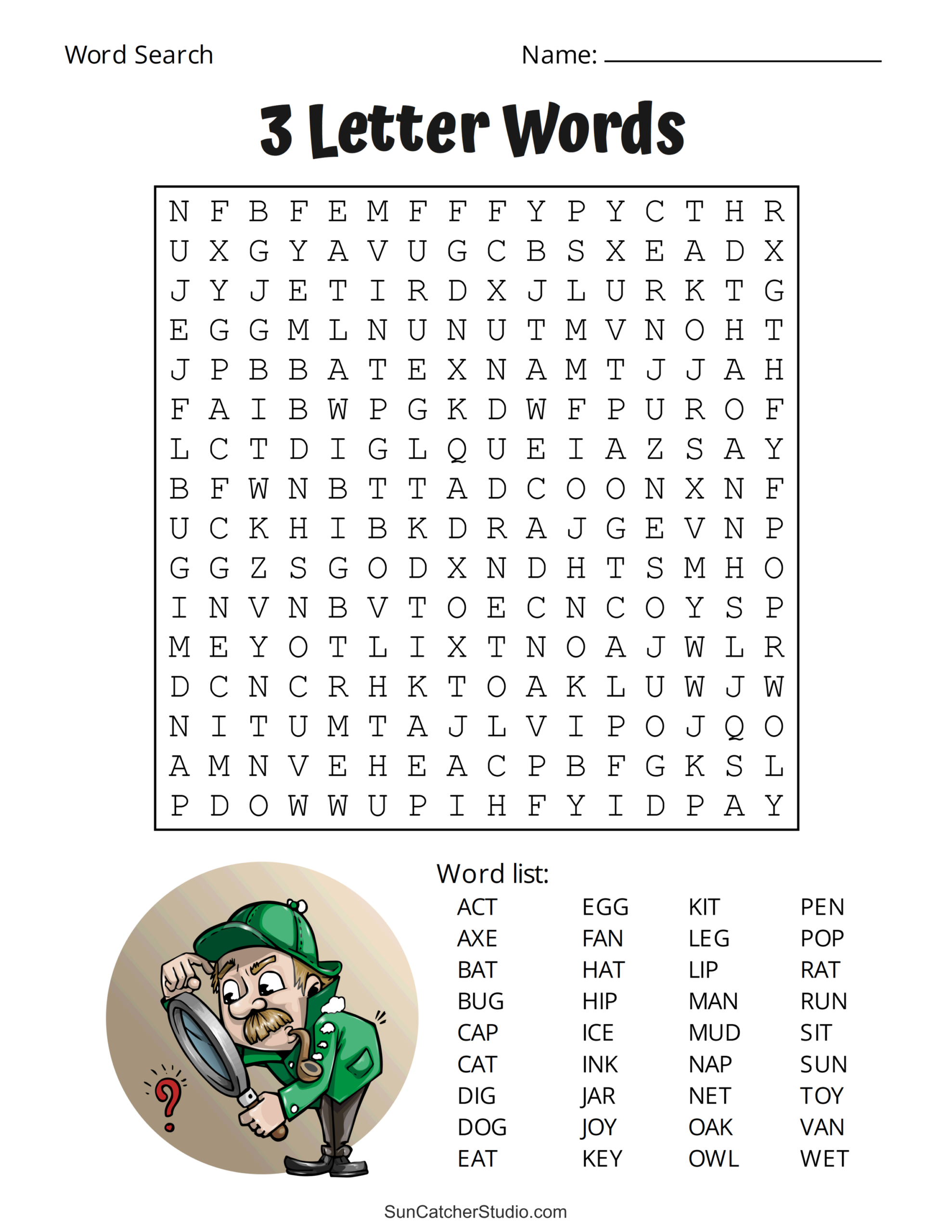 Printable Word Find Puzzles
