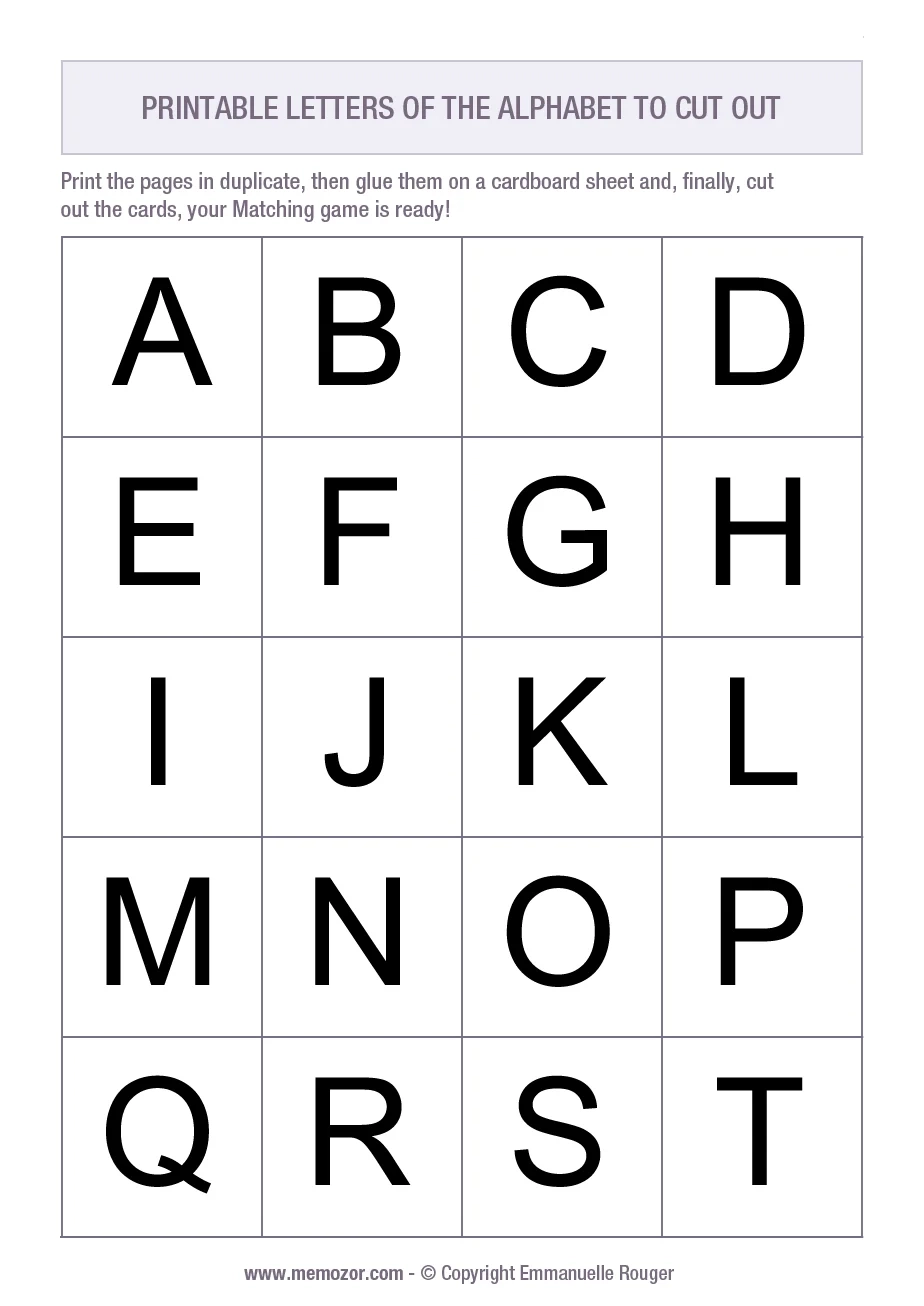 Letter Of Alphabet Printable