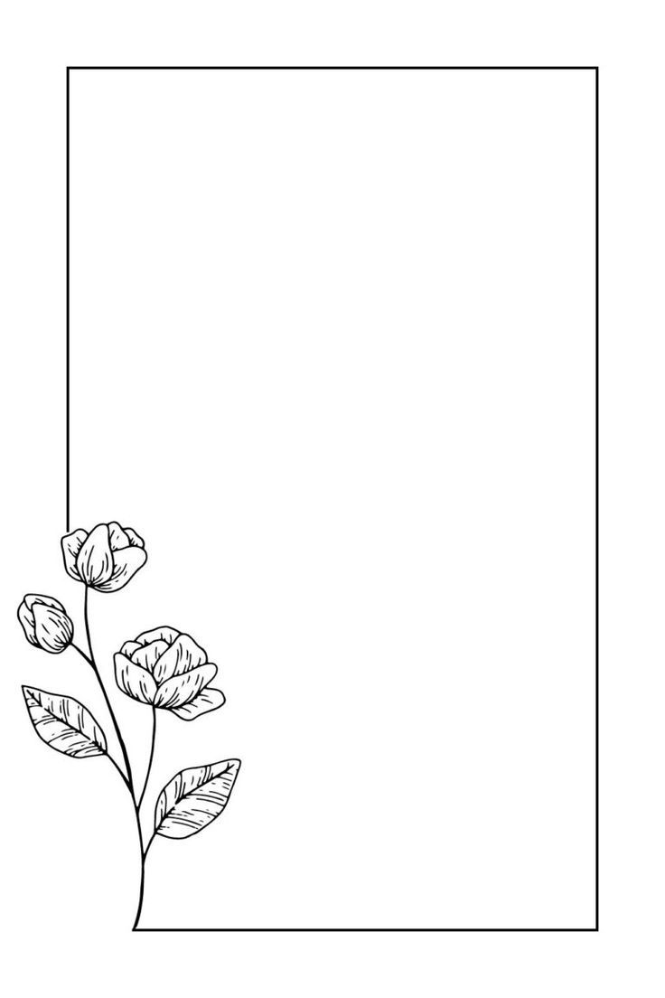Printable Blank Aesthetic Rectangle Frame Templates