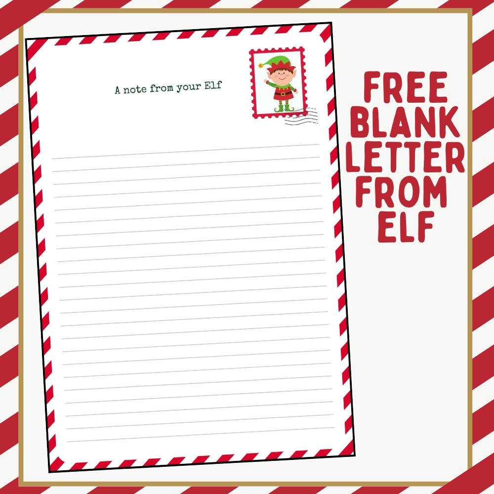 Elf Letter Template Free Printable
