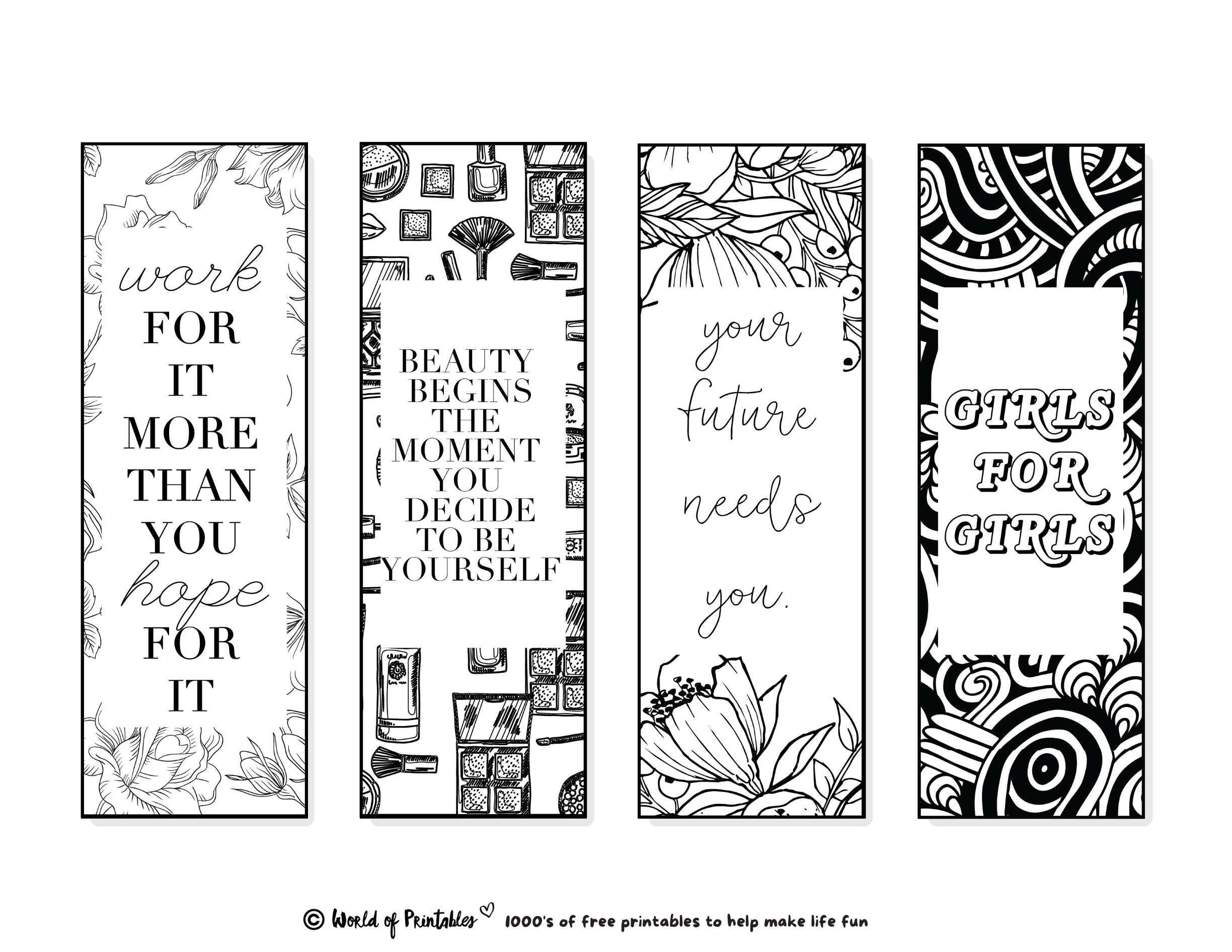 Bookmark Printable Template Free