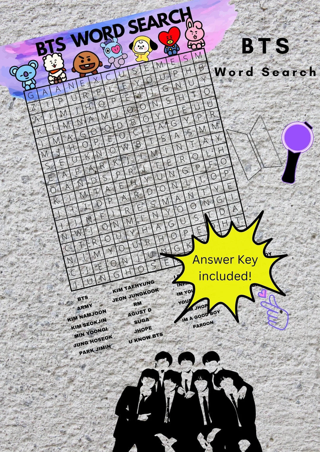 Crossword Puzzles Bts Printable