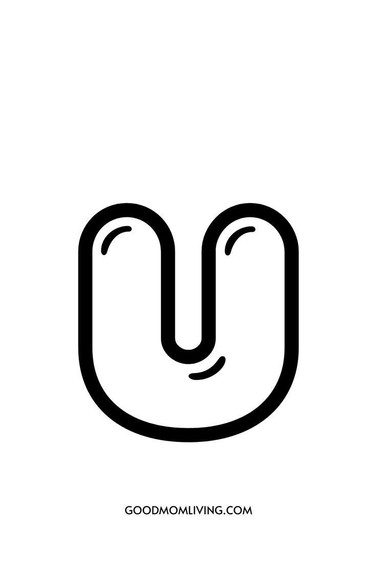 Printable Coloring Pages Letter U Bubble Letters