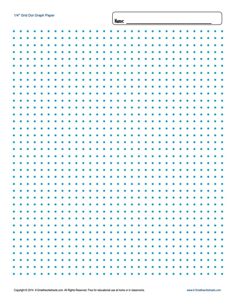 Printable 1/4 Inch Graph Paper Free