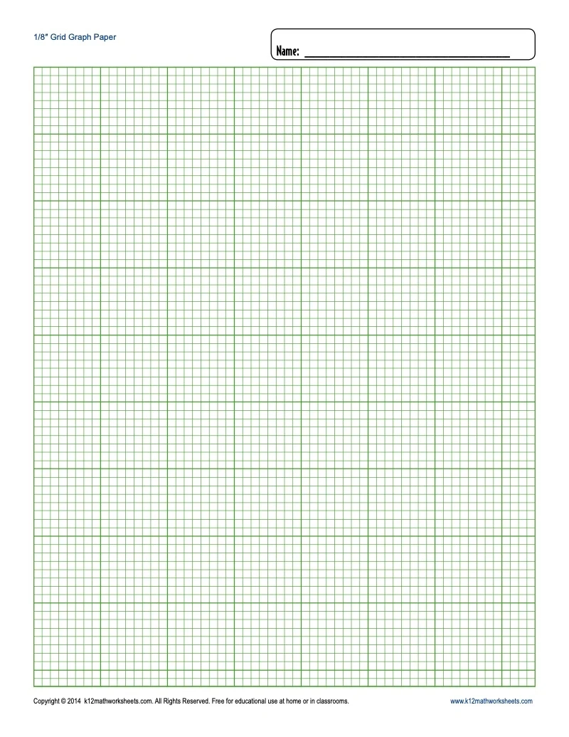 Graph Paper 8 Squares Per Inch Printable