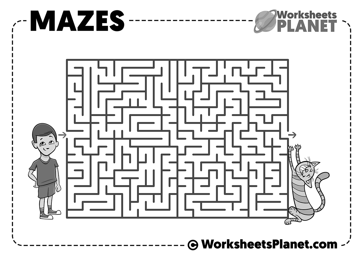 Printable Maze Puzzles For Kids