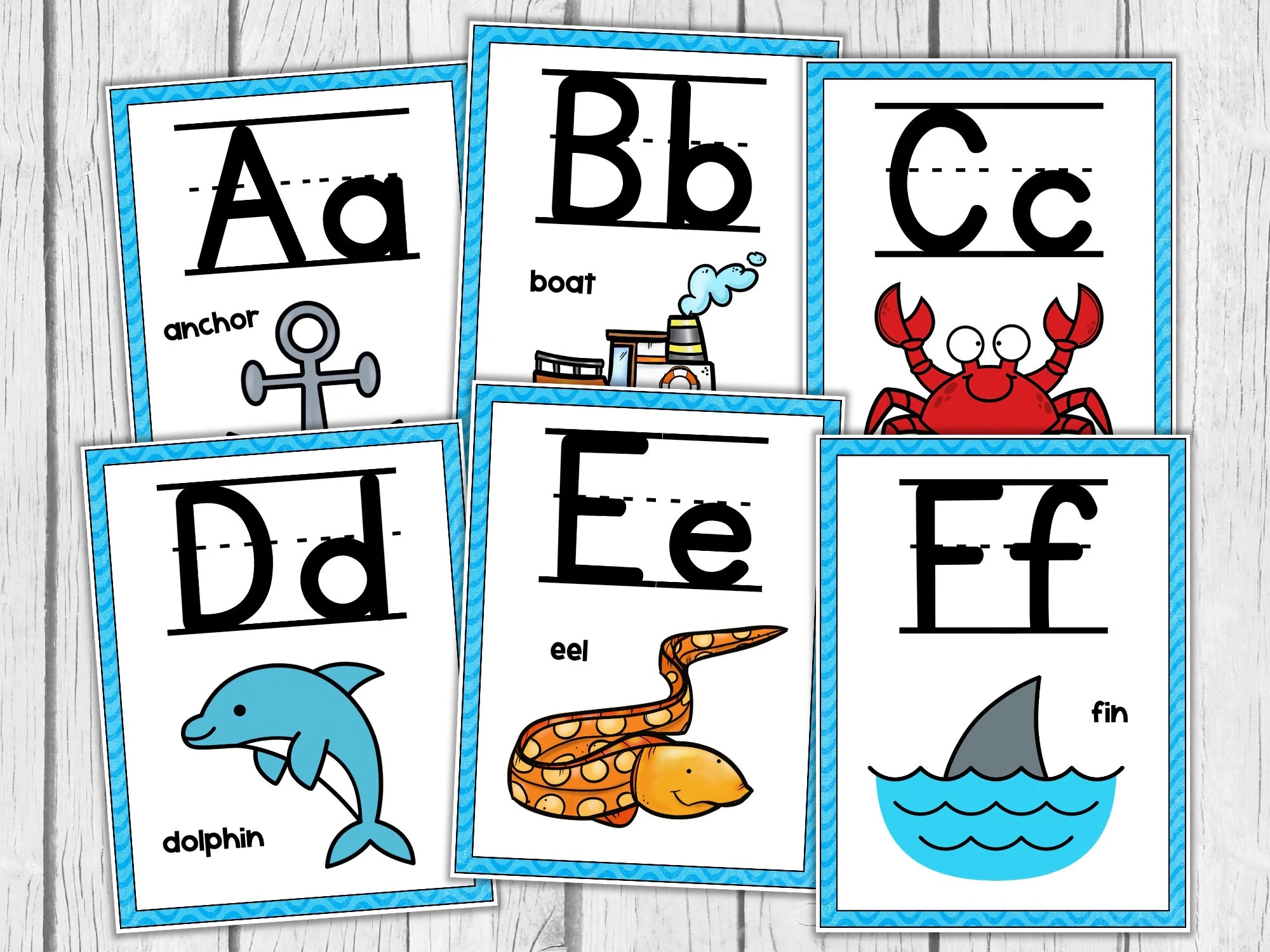 Under The Sea Alphabet Printables