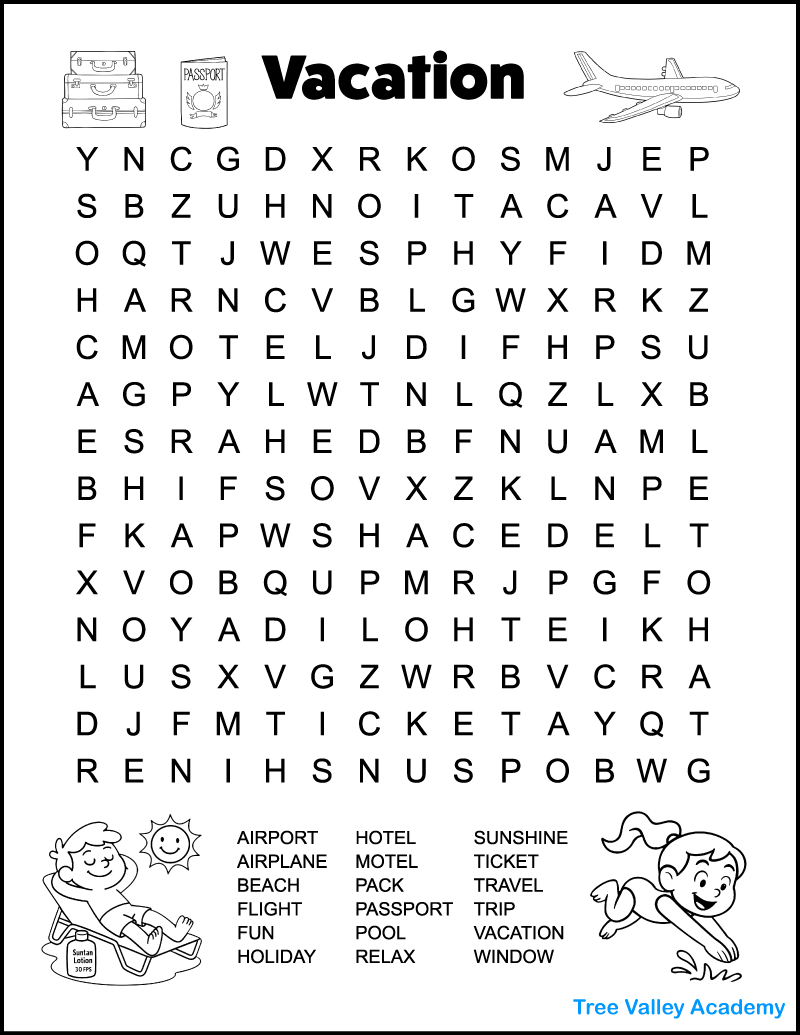 Word Puzzle For Kids Printable