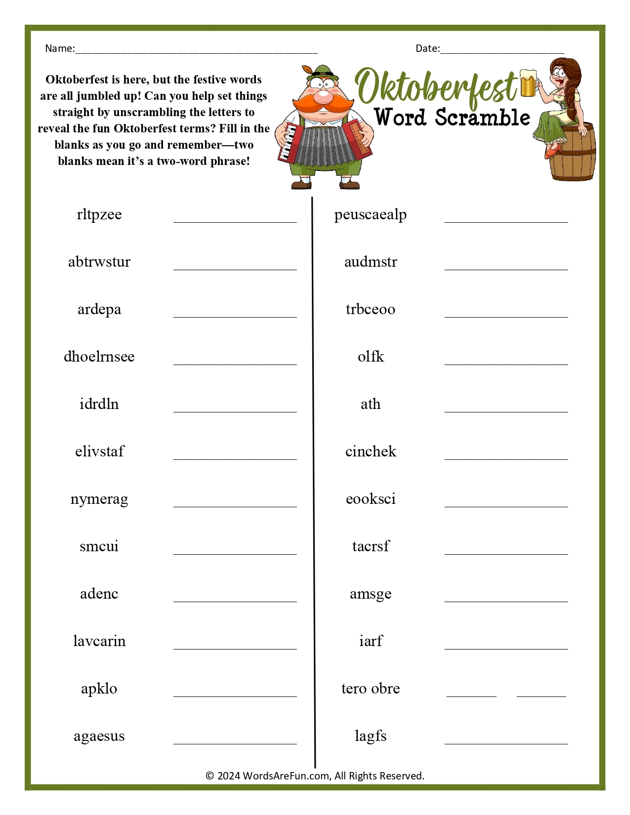 Jumble Puzzles Printable For Adults