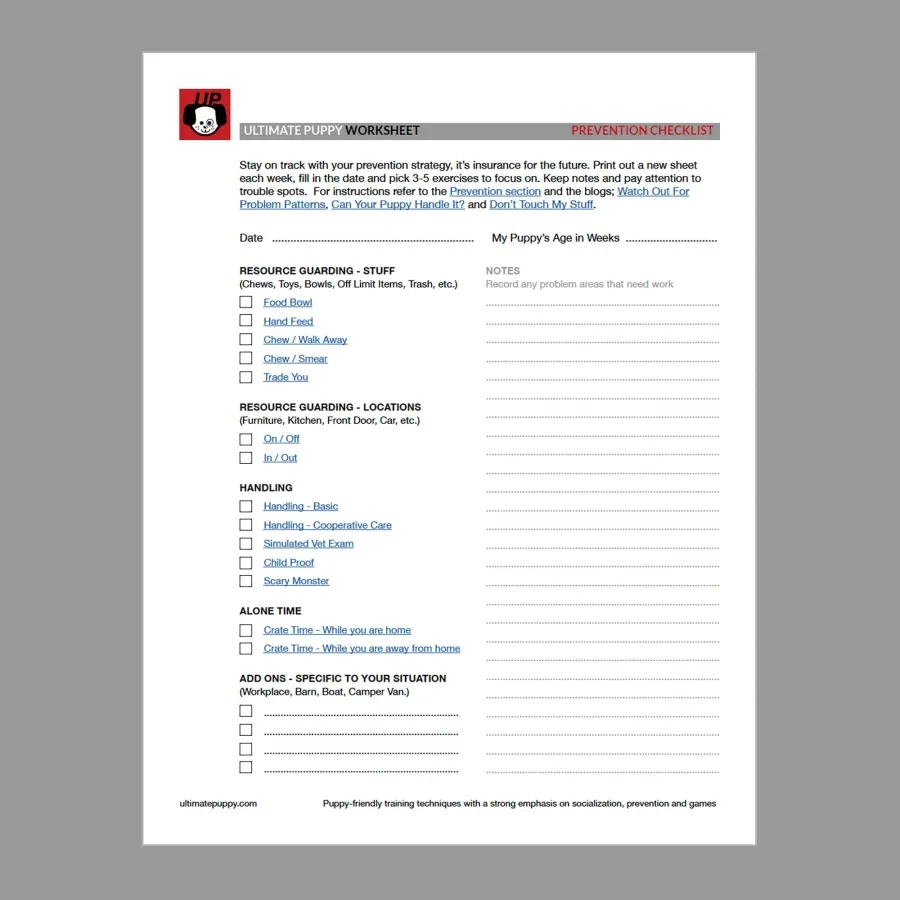 Puppy Worksheets Help You Stay On Track Ultimate Puppy 