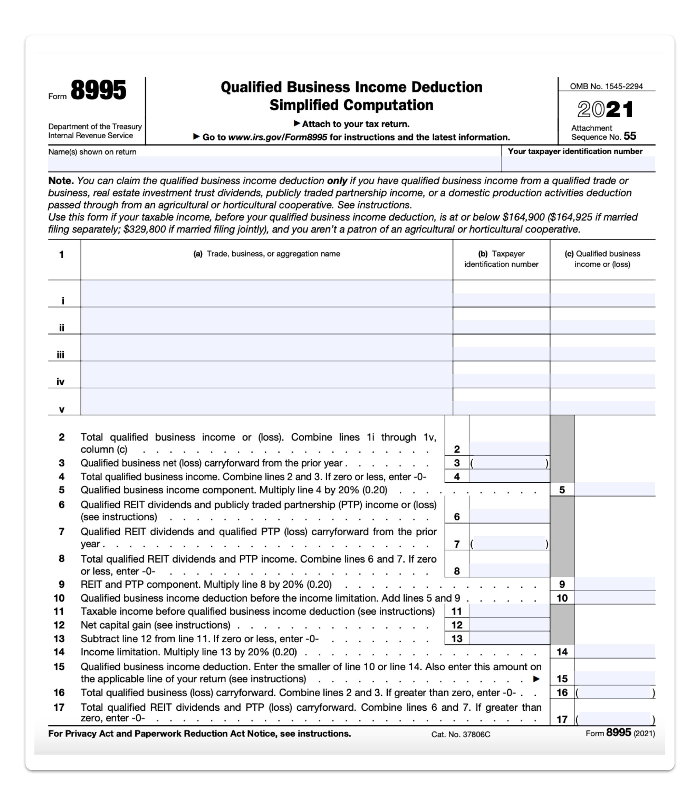 Irs Form Qbi Pass Through Entity Reporting