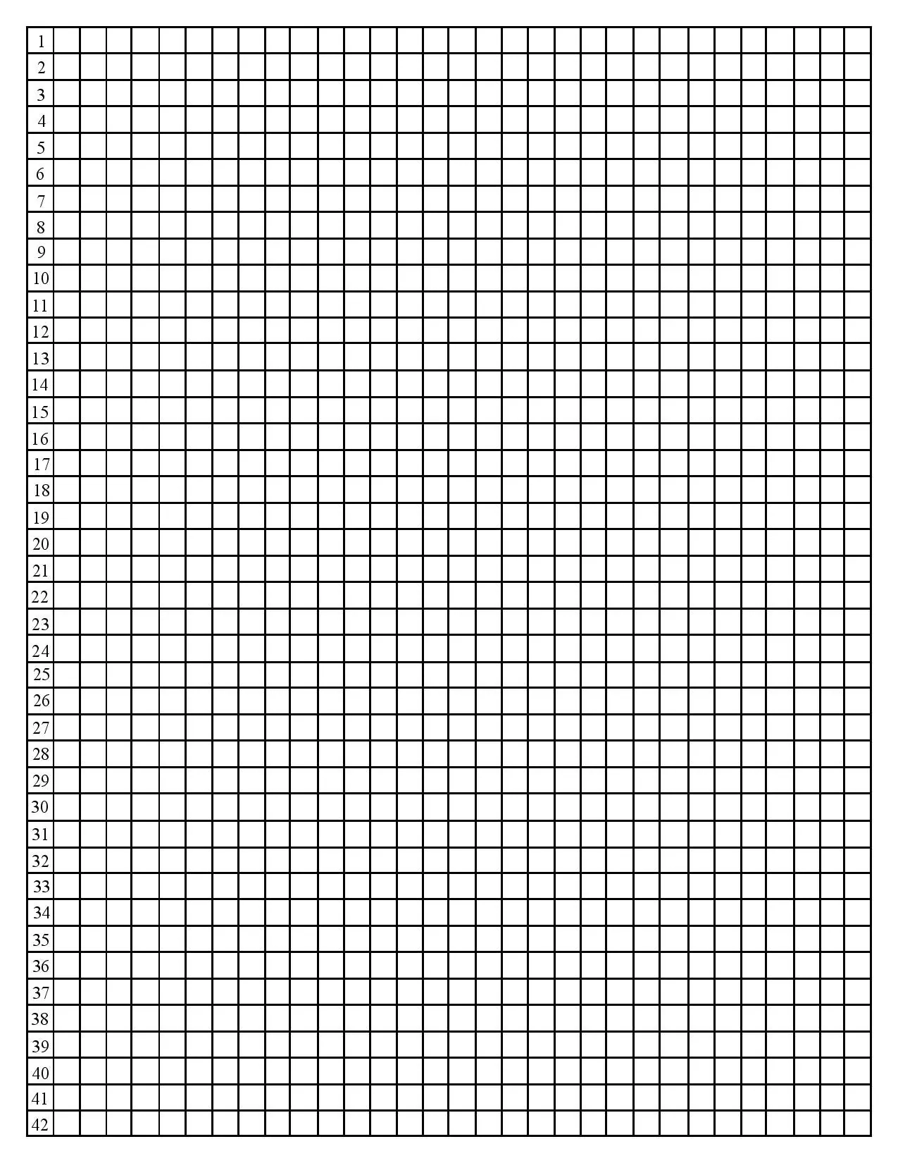 Printable Graph Paper With Numbers