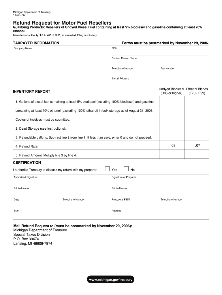 Refund Request For Motor Fuel Resellers Fill Out amp Sign Online 