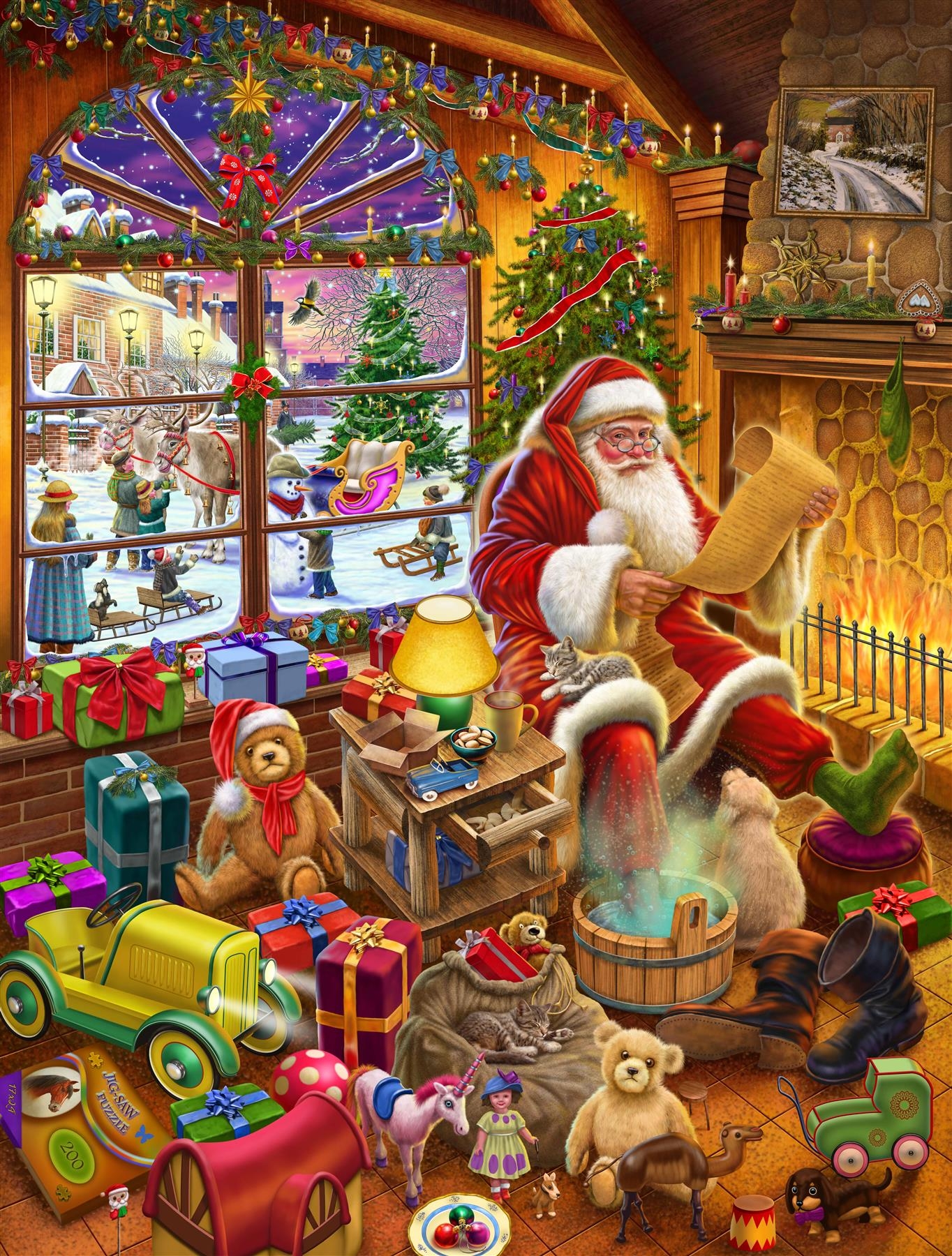 Santa s Christmas List Jigsaw Puzzle By Rudolf Farkas All 