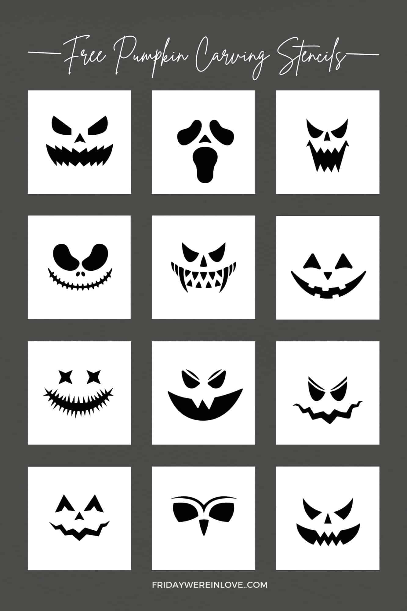 Pumpkin Carving Printable Templates Free