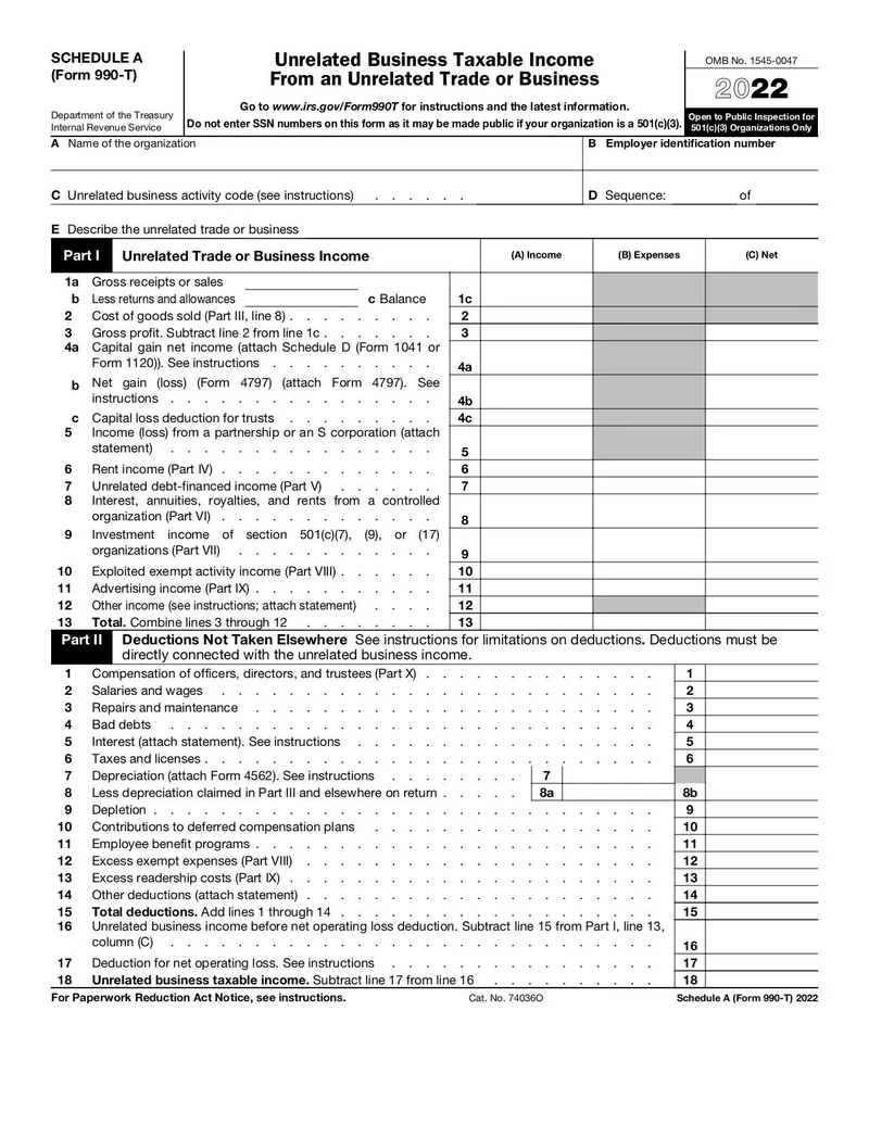 Irs Schedule 0 Form 990