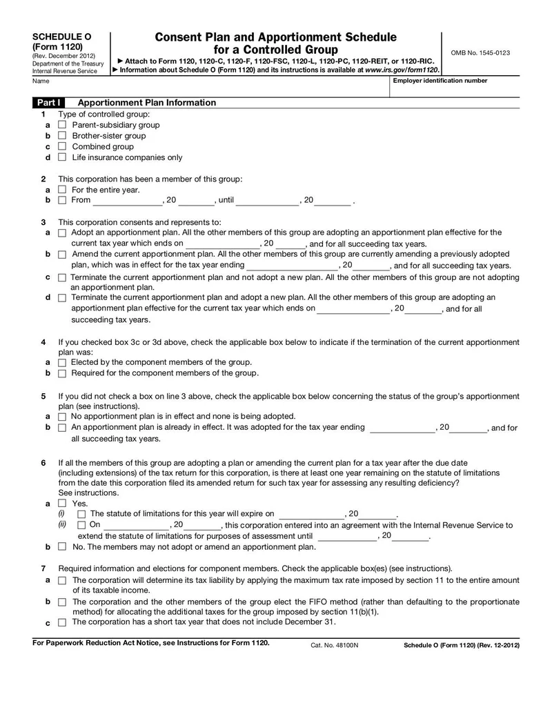 Schedule O Form 1120 Fill And Sign Online With Lumin