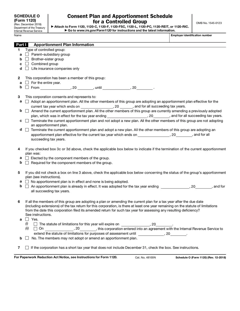 Schedule O Form 1120 Fill And Sign Online With Lumin