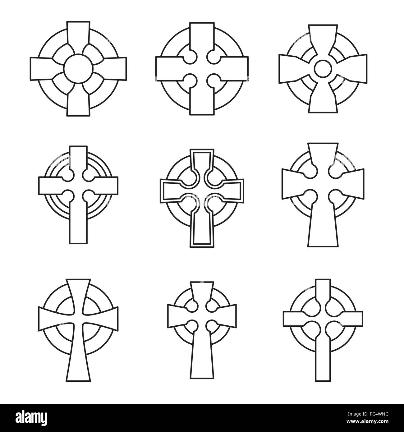 Scottish Celtic Cross Stock Vector Images Alamy