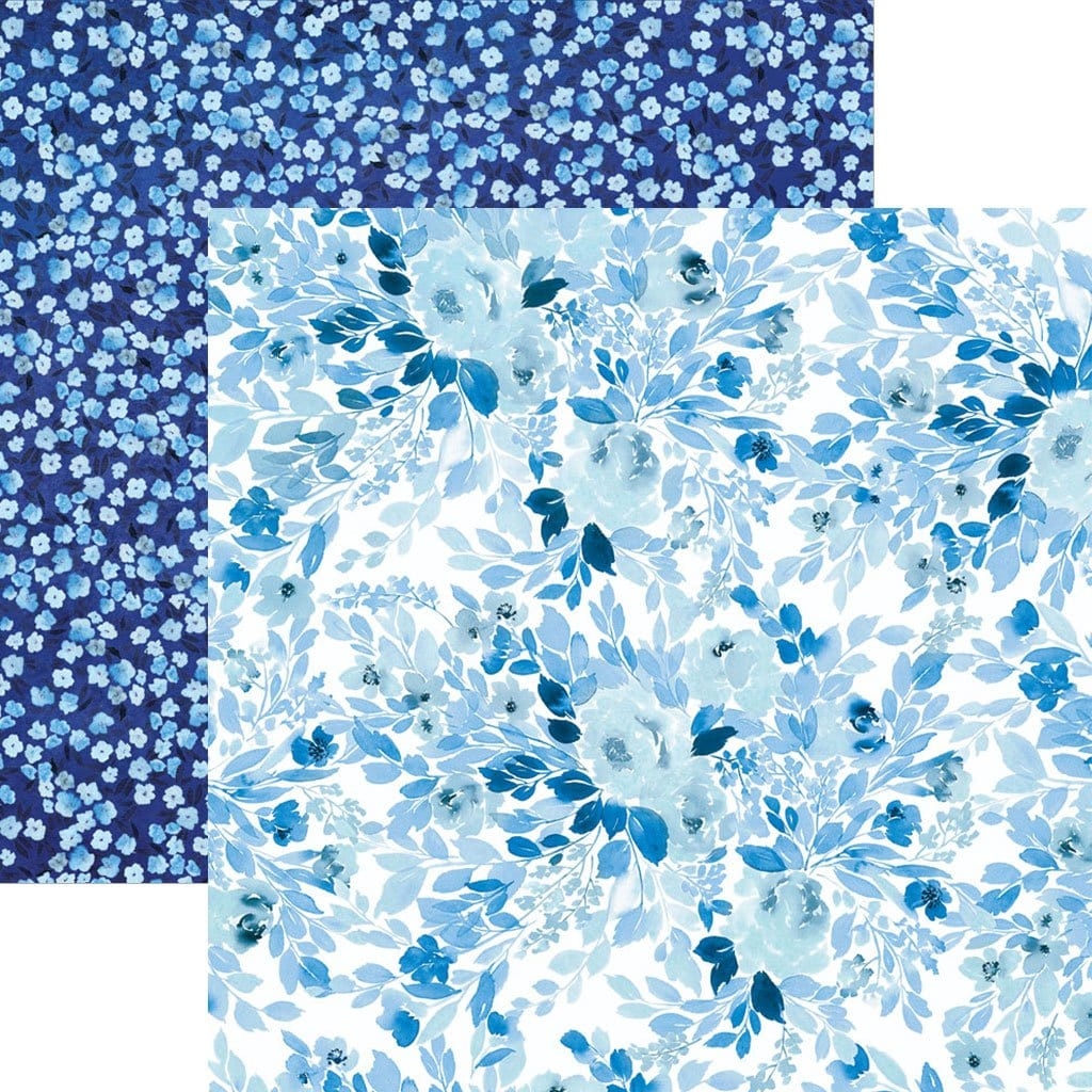 Blue And White Scrapbook Paper