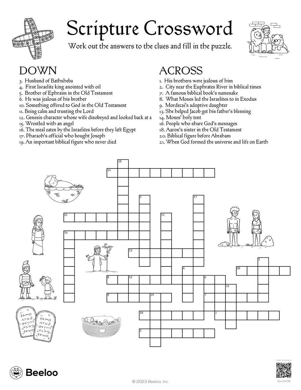 Printable Joseph Crossword Puzzles Free
