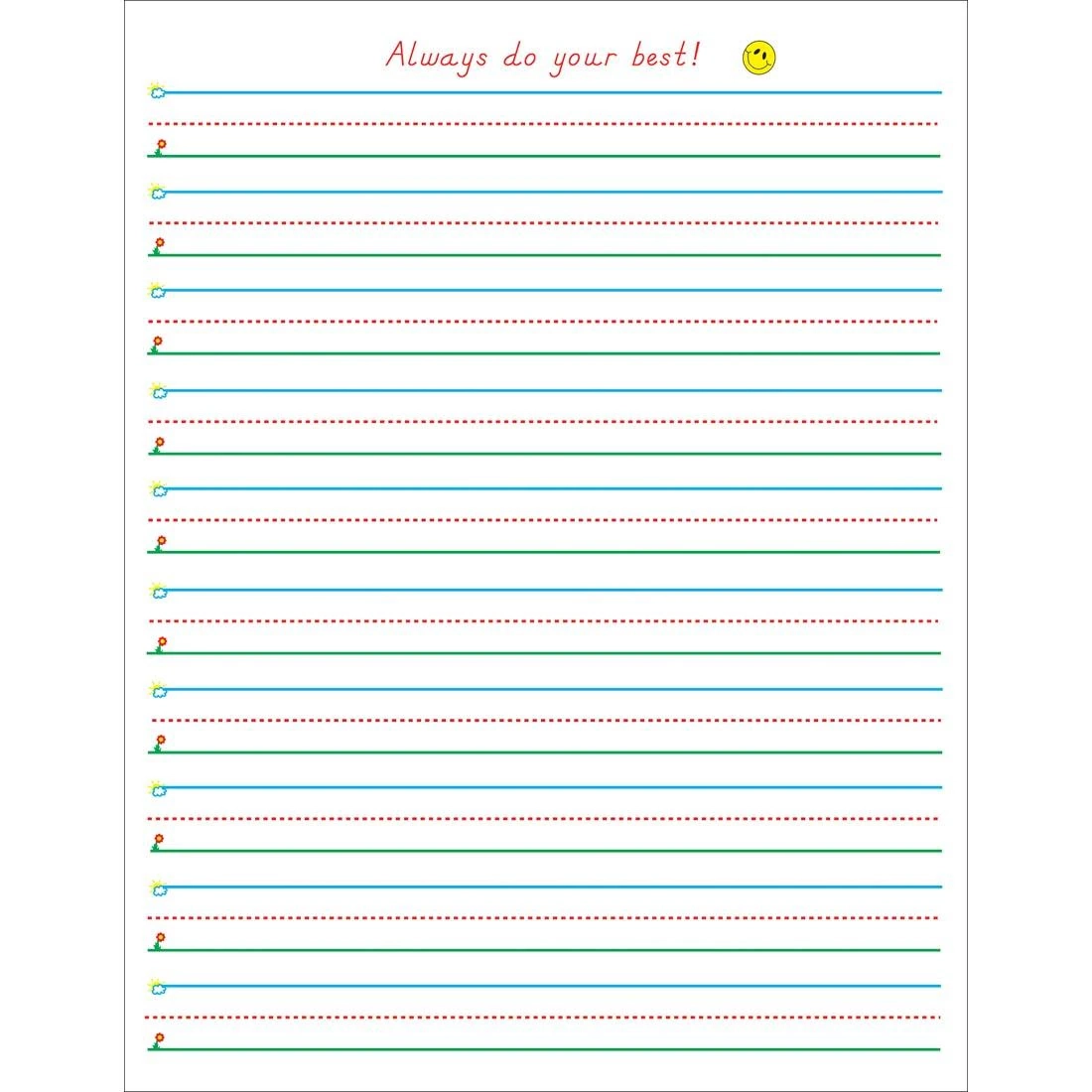 Grade 1 Paper Line Printable